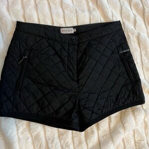 Moncler Women's Black Quilted Shorts